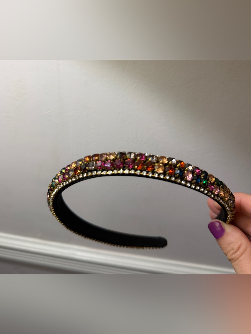 Women’s rhinestone velvet headband